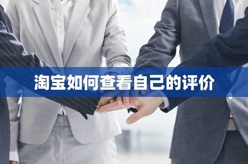 淘宝如何查看自己的评价