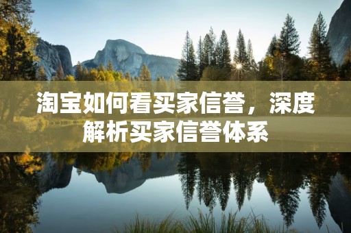 淘宝如何看买家信誉，深度解析买家信誉体系