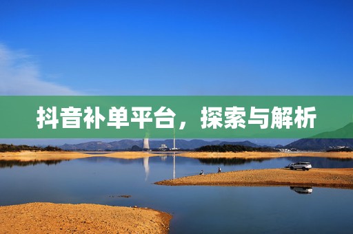 抖音补单平台，探索与解析