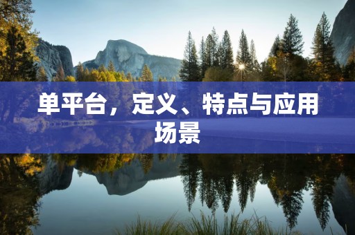 单平台，定义、特点与应用场景