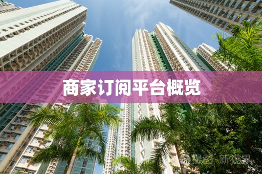 商家订阅平台概览