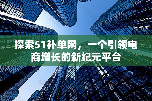 探索51补单网，一个引领电商增长的新纪元平台