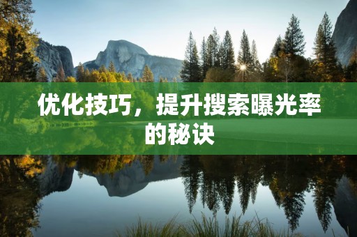 优化技巧，提升搜索曝光率的秘诀