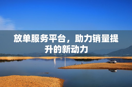 放单服务平台，助力销量提升的新动力