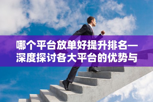 哪个平台放单好提升排名—深度探讨各大平台的优势与策略