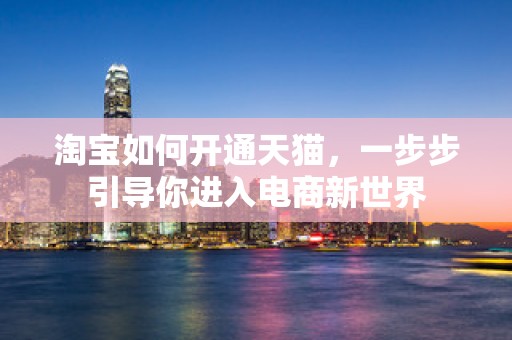 淘宝如何开通天猫，一步步引导你进入电商新世界