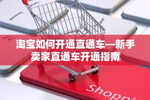 淘宝如何开通直通车—新手卖家直通车开通指南