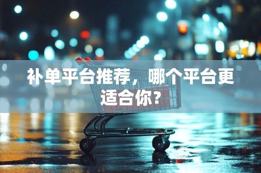 补单平台推荐，哪个平台更适合你？