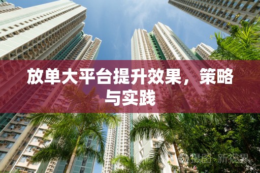放单大平台提升效果，策略与实践