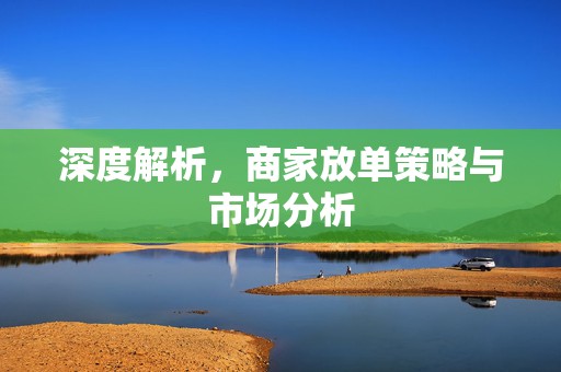 深度解析，商家放单策略与市场分析