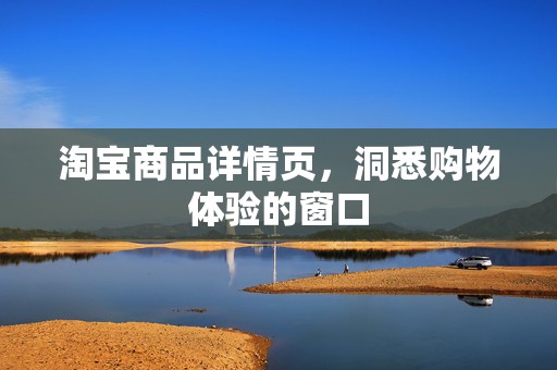 淘宝商品详情页，洞悉购物体验的窗口