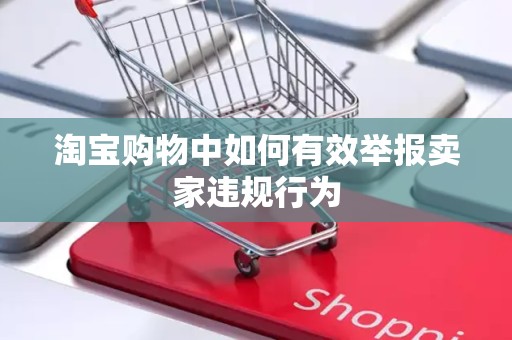 淘宝购物中如何有效举报卖家违规行为