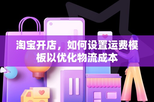 淘宝开店，如何设置运费模板以优化物流成本