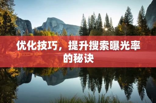 优化技巧，提升搜索曝光率的秘诀