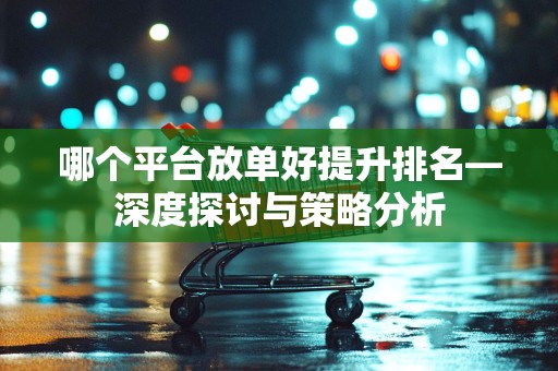 哪个平台放单好提升排名—深度探讨与策略分析