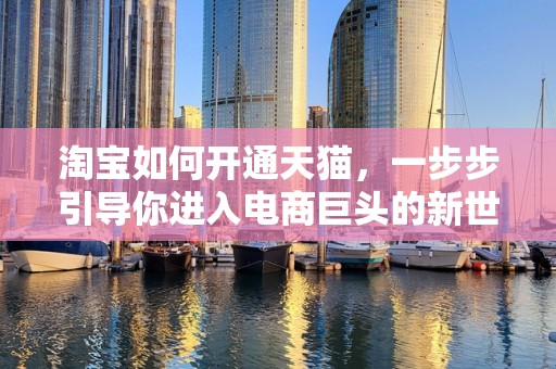 淘宝如何开通天猫，一步步引导你进入电商巨头的新世界