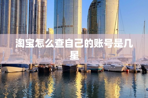 淘宝怎么查自己的账号是几星
