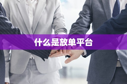 什么是放单平台