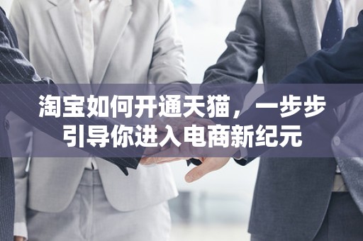 淘宝如何开通天猫，一步步引导你进入电商新纪元