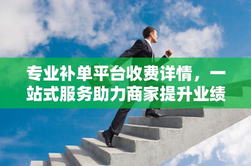 专业补单平台收费详情，一站式服务助力商家提升业绩