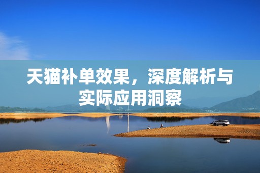 天猫补单效果，深度解析与实际应用洞察