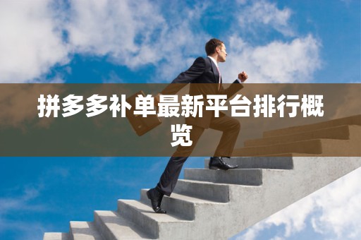 拼多多补单最新平台排行概览