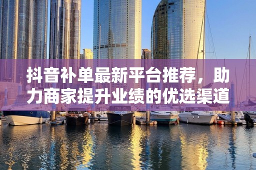 抖音补单最新平台推荐，助力商家提升业绩的优选渠道