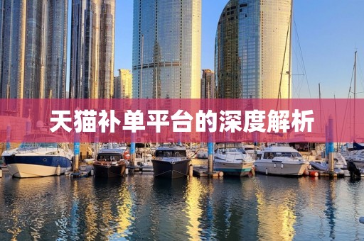 天猫补单平台的深度解析