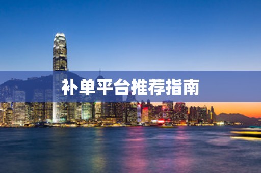补单平台推荐指南