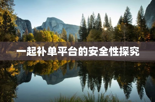 一起补单平台的安全性探究