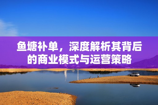 鱼塘补单，深度解析其背后的商业模式与运营策略
