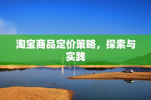 淘宝商品定价策略，探索与实践