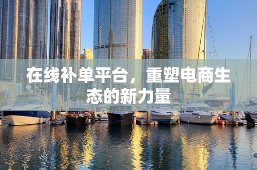 在线补单平台，重塑电商生态的新力量