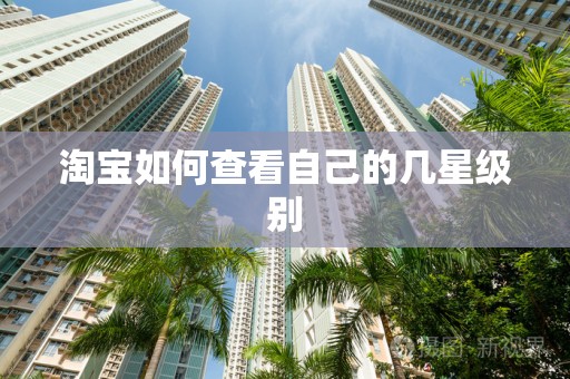 淘宝如何查看自己的几星级别
