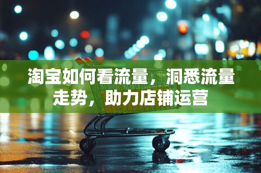 淘宝如何看流量，洞悉流量走势，助力店铺运营