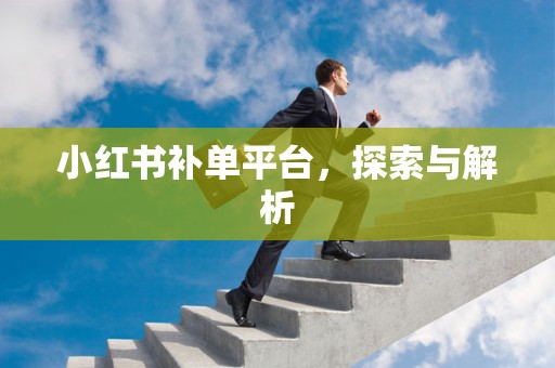 小红书补单平台，探索与解析