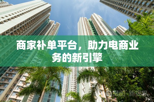 商家补单平台，助力电商业务的新引擎