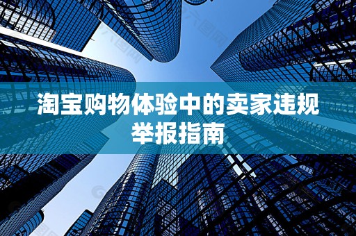淘宝购物体验中的卖家违规举报指南