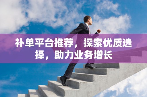 补单平台推荐，探索优质选择，助力业务增长