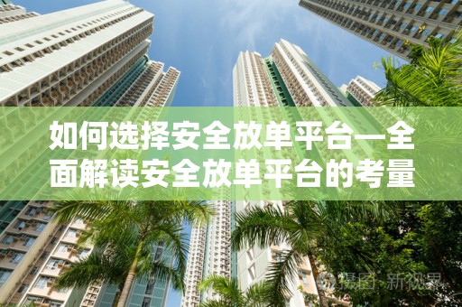 如何选择安全放单平台—全面解读安全放单平台的考量因素