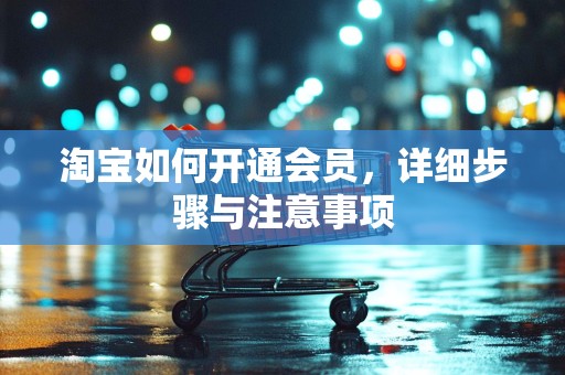 淘宝如何开通会员，详细步骤与注意事项