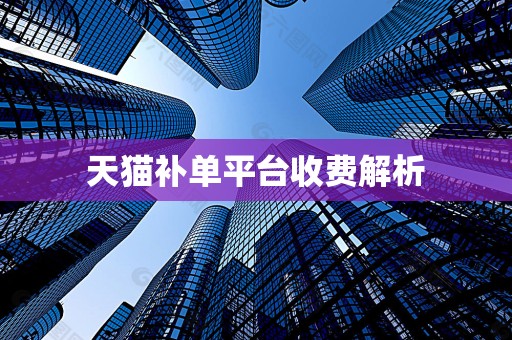 天猫补单平台收费解析