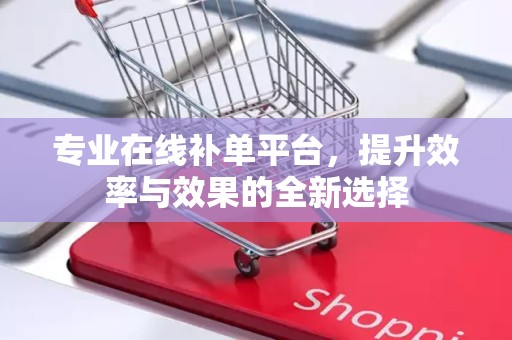 专业在线补单平台，提升效率与效果的全新选择