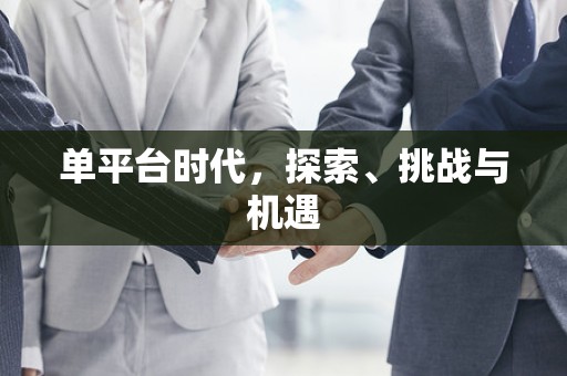 单平台时代，探索、挑战与机遇