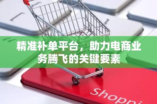 精准补单平台，助力电商业务腾飞的关键要素