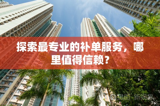 探索最专业的补单服务，哪里值得信赖？