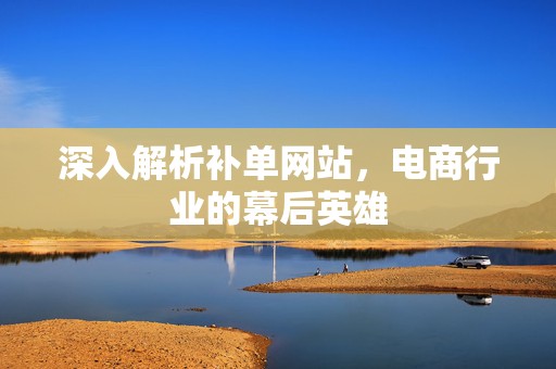 深入解析补单网站，电商行业的幕后英雄