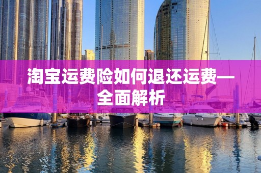 淘宝运费险如何退还运费—全面解析