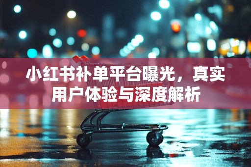 小红书补单平台曝光，真实用户体验与深度解析