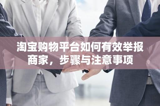 淘宝购物平台如何有效举报商家，步骤与注意事项